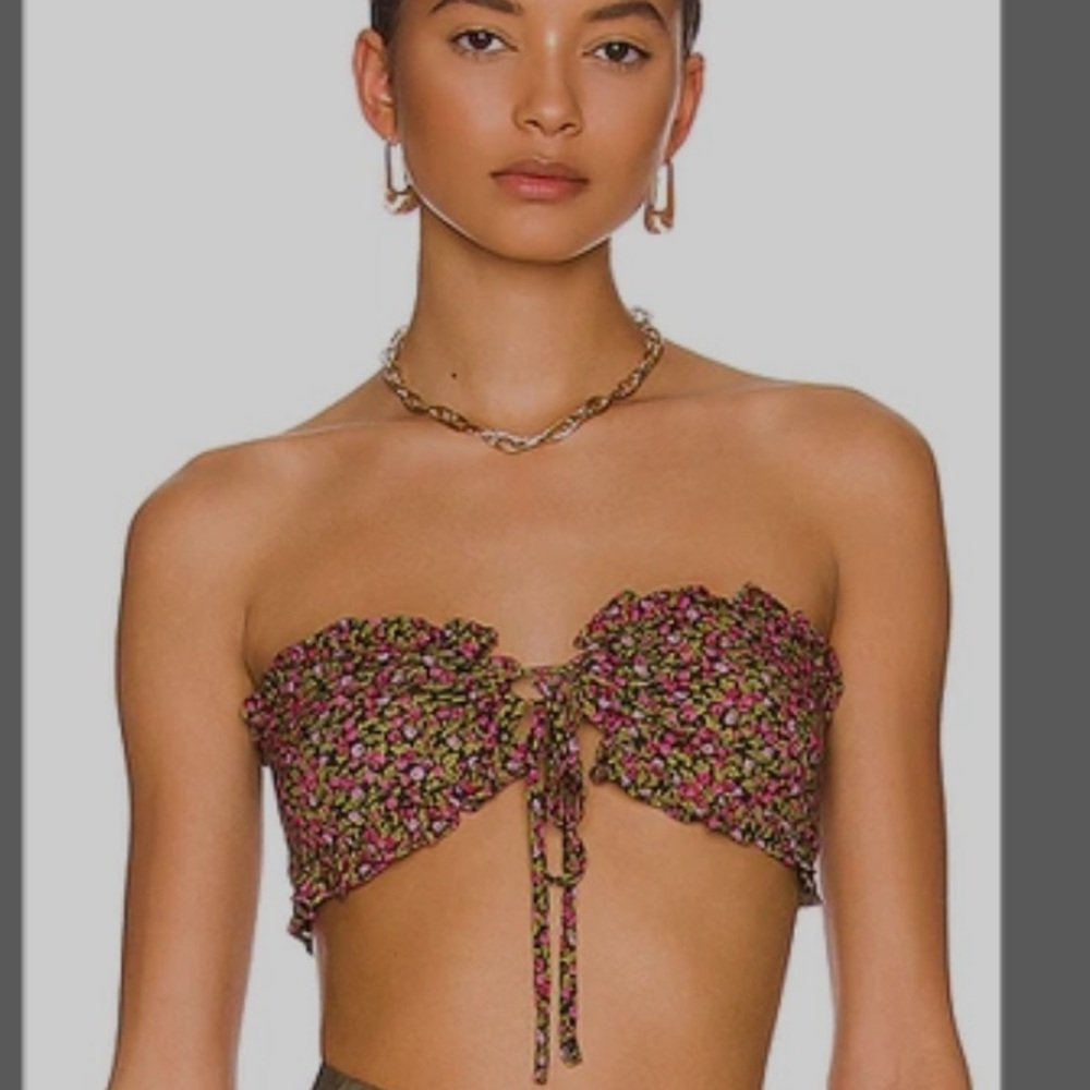 Free people ruffle bandeau top